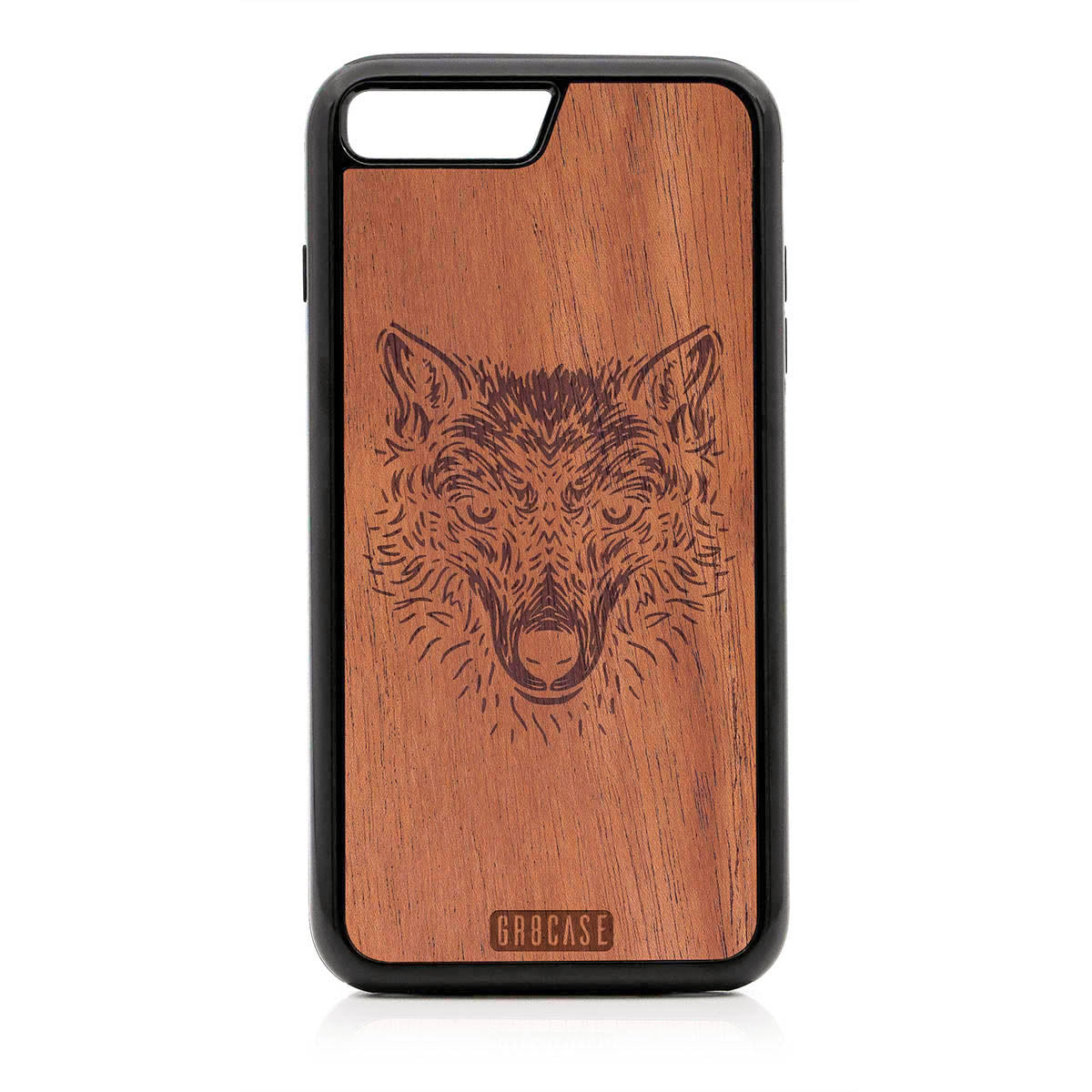 Furry Wolf Design Wood Case For iPhone 7 Plus / 8 Plus
