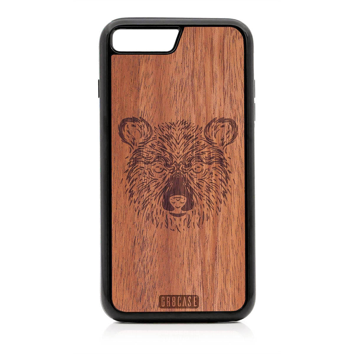 Furry Bear Design Wood Case For iPhone 7 Plus / 8 Plus