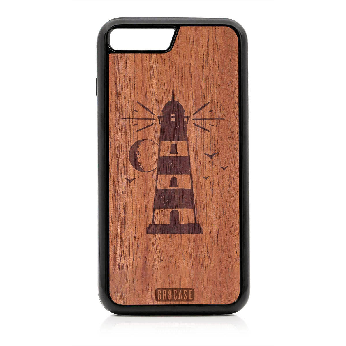 Midnight Lighthouse Design Wood Case For iPhone 7 Plus / 8 Plus