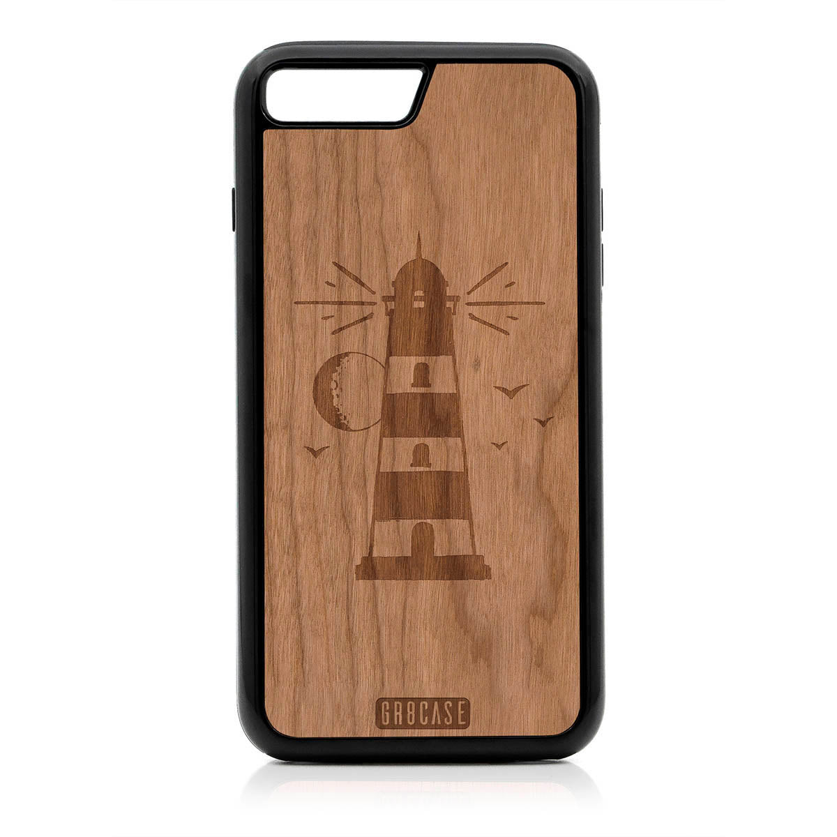Midnight Lighthouse Design Wood Case For iPhone 7 Plus / 8 Plus