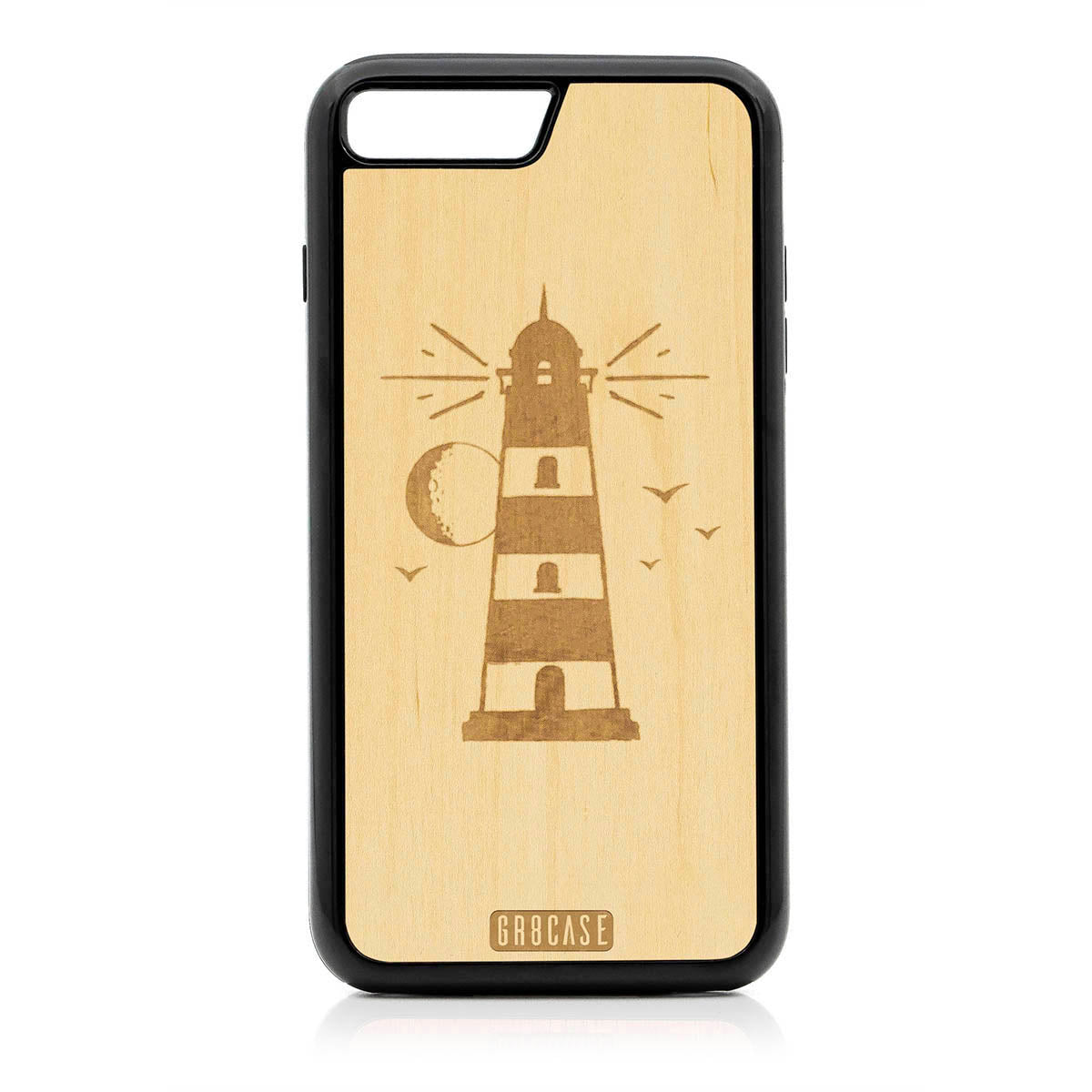 Midnight Lighthouse Design Wood Case For iPhone 7 Plus / 8 Plus