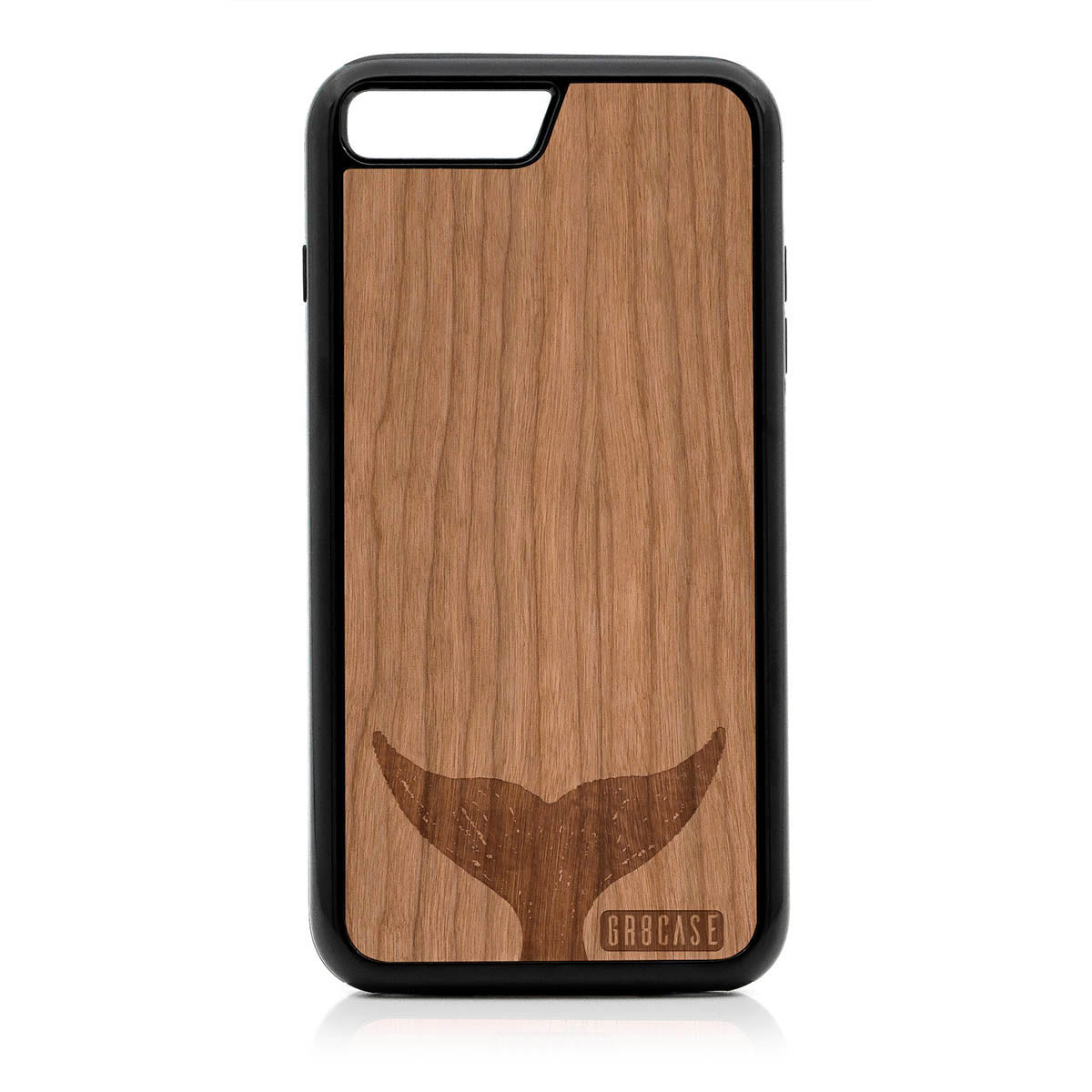 Whale Tail Design Wood Case For iPhone 7 Plus / 8 Plus