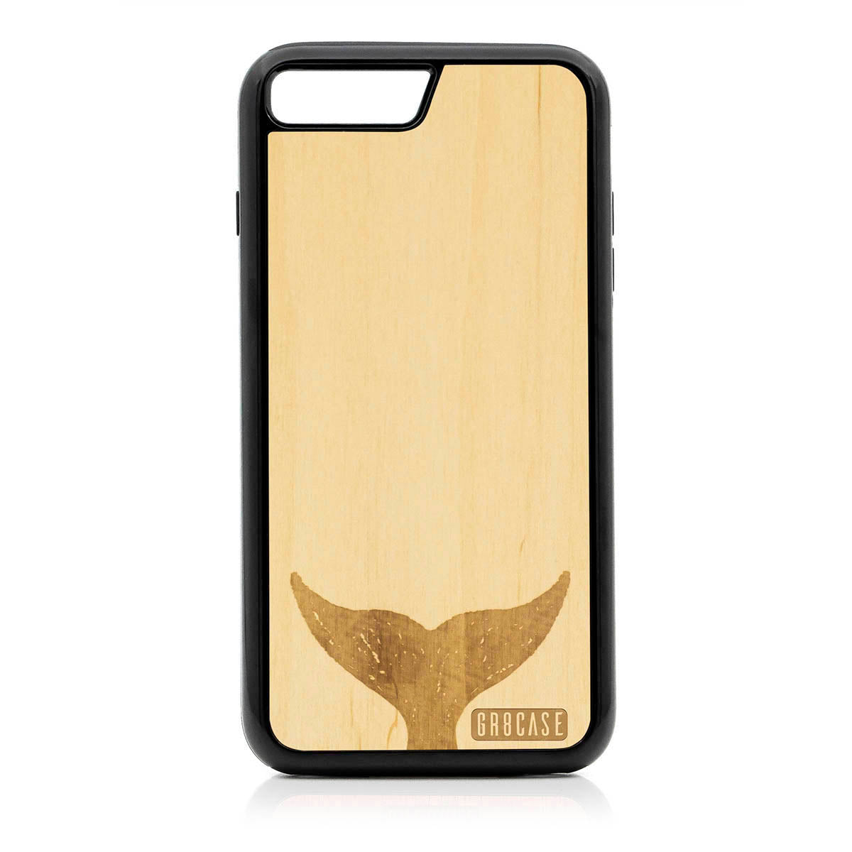 Whale Tail Design Wood Case For iPhone 7 Plus / 8 Plus