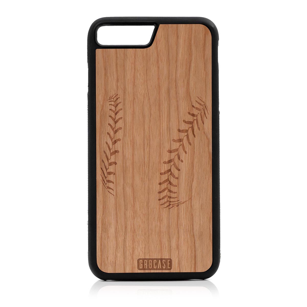 Baseball Stitches Design Wood Case For iPhone 7 Plus / 8 Plus by GR8CASE