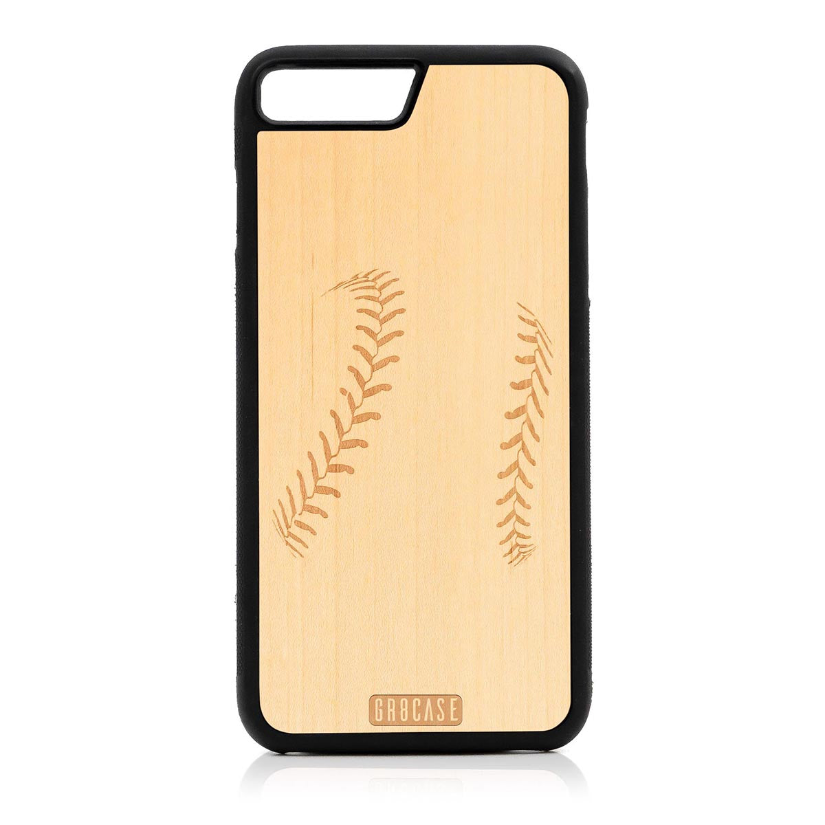 Baseball Stitches Design Wood Case For iPhone 7 Plus / 8 Plus by GR8CASE