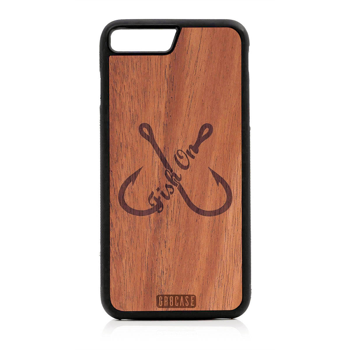 Fish On (Fish Hooks) Design Wood Case For iPhone 7 Plus / 8 Plus by GR8CASE