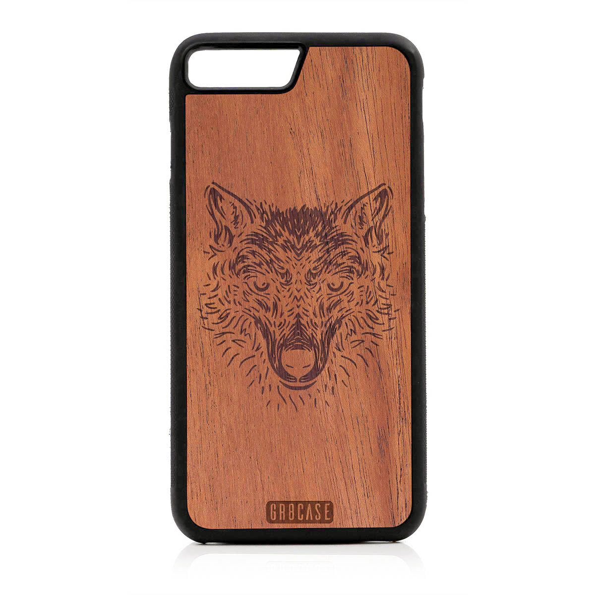 Furry Wolf Design Wood Case For iPhone 7 Plus / 8 Plus