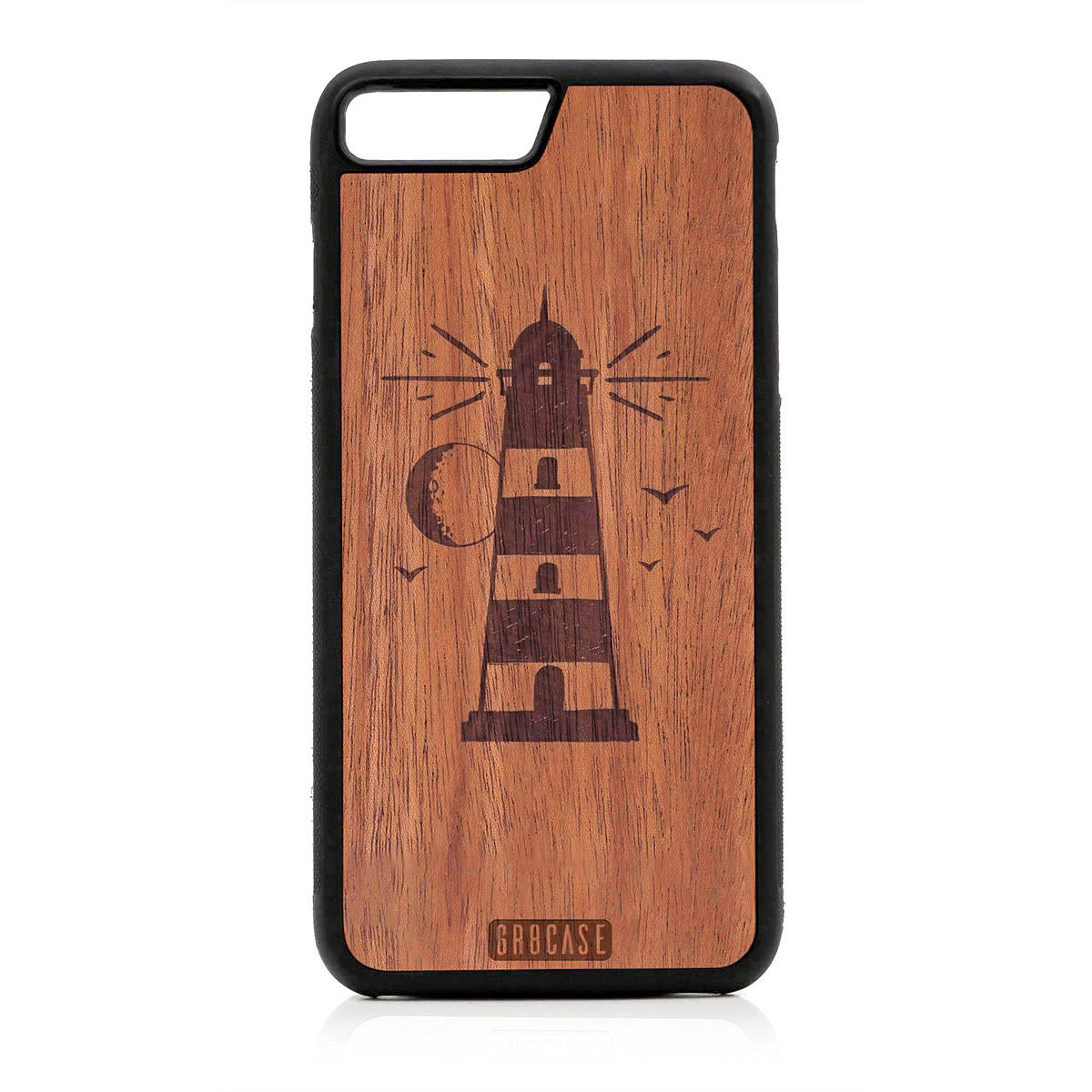 Midnight Lighthouse Design Wood Case For iPhone 7 Plus / 8 Plus