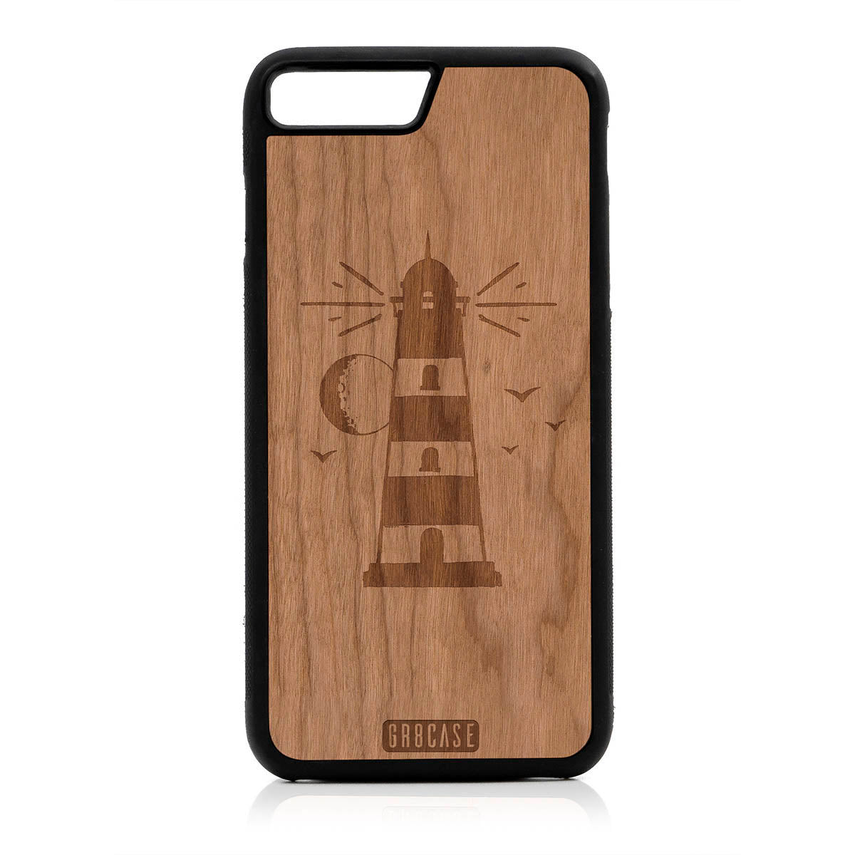 Midnight Lighthouse Design Wood Case For iPhone 7 Plus / 8 Plus