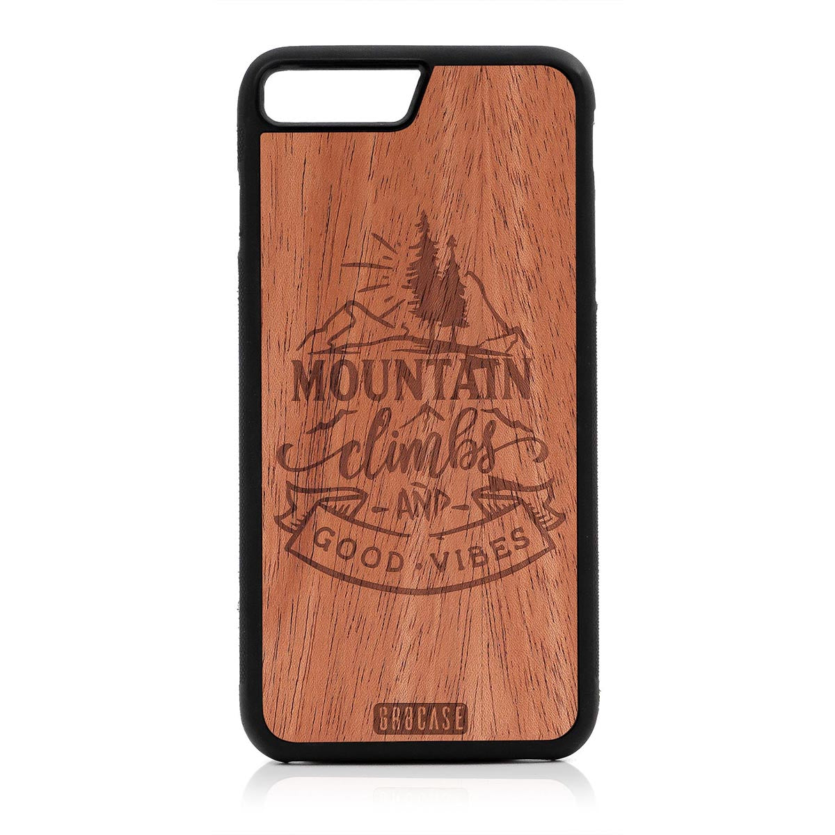 Mountain Climbs And Good Vibes Design Wood Case For iPhone 7 Plus / 8 Plus by GR8CASE