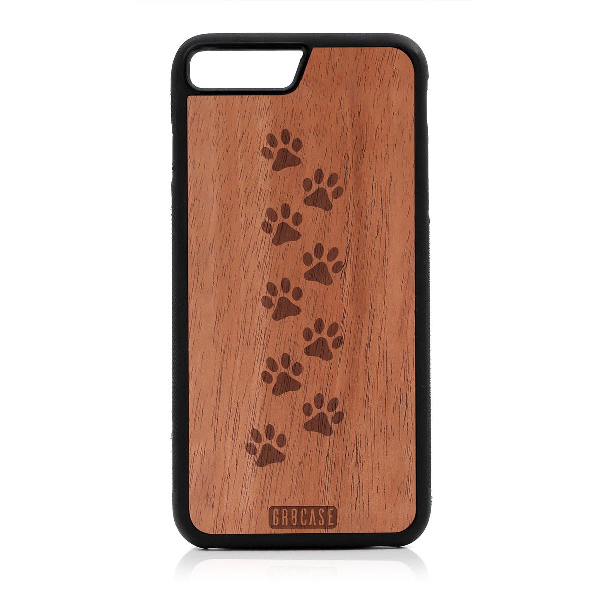 Paw Prints Design Wood Case For iPhone 7 Plus / 8 Plus by GR8CASE