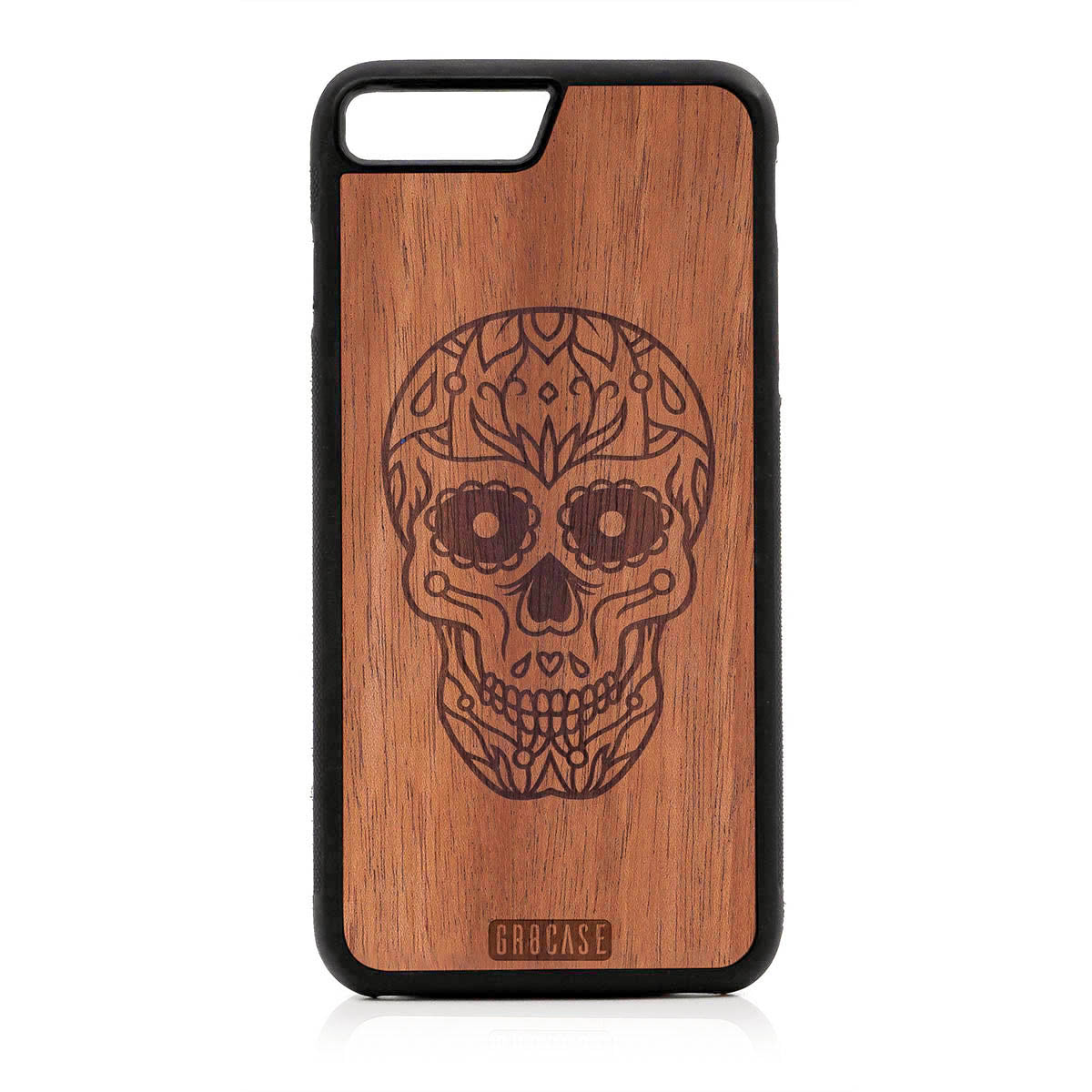 Sugar Skull Design Wood Case For iPhone 7 Plus / 8 Plus by GR8CASE