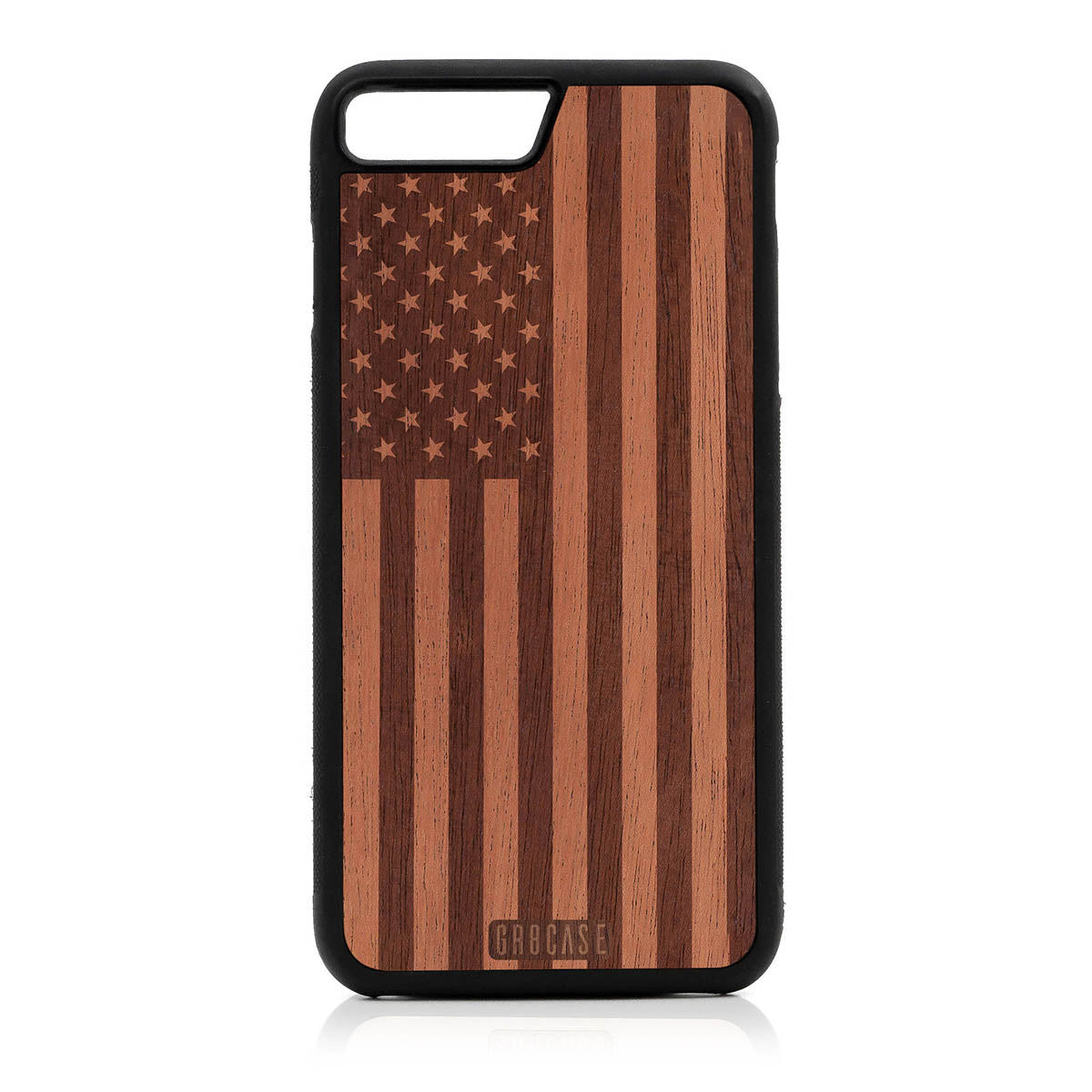 USA Flag Design Wood Case For iPhone 7 Plus / 8 Plus