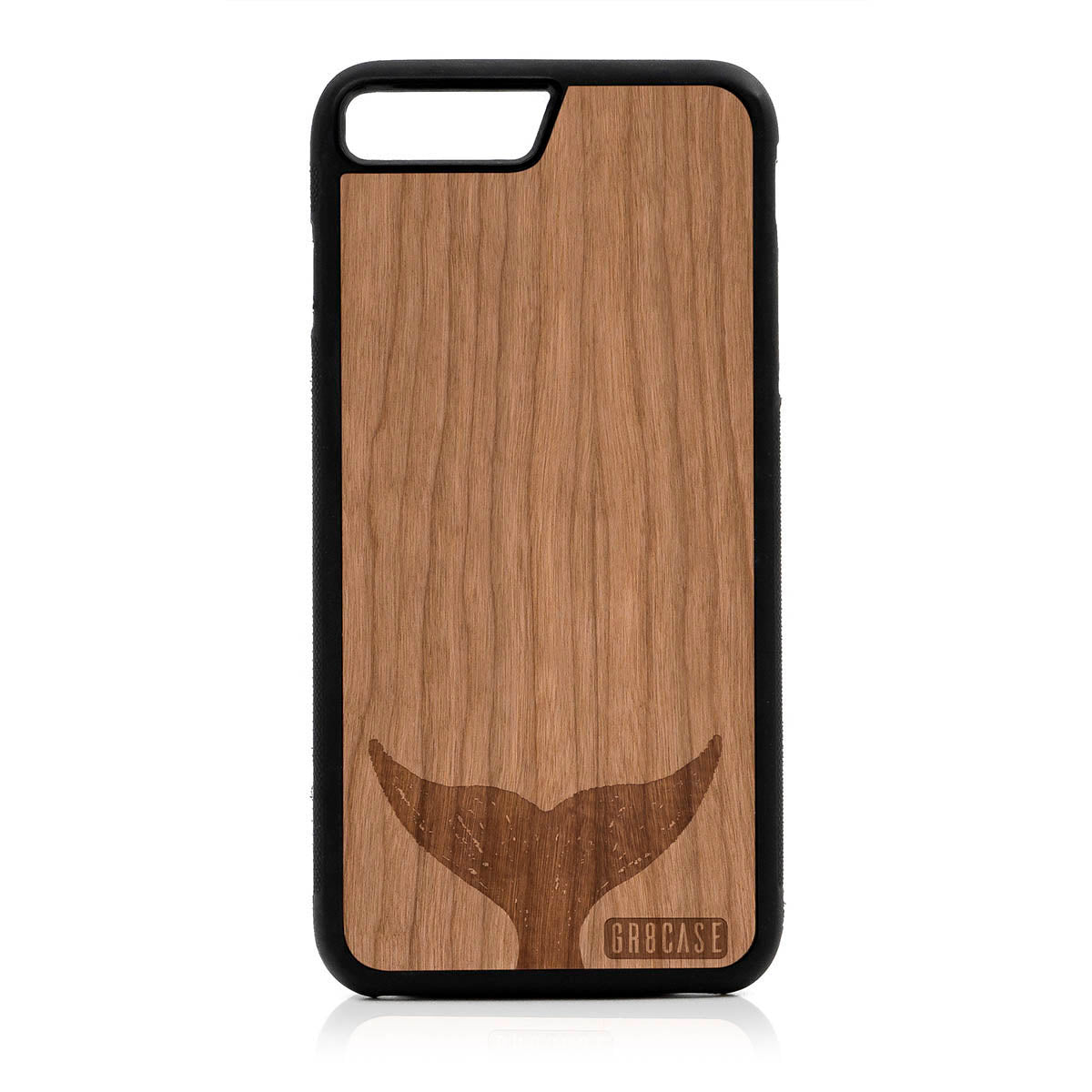 Whale Tail Design Wood Case For iPhone 7 Plus / 8 Plus