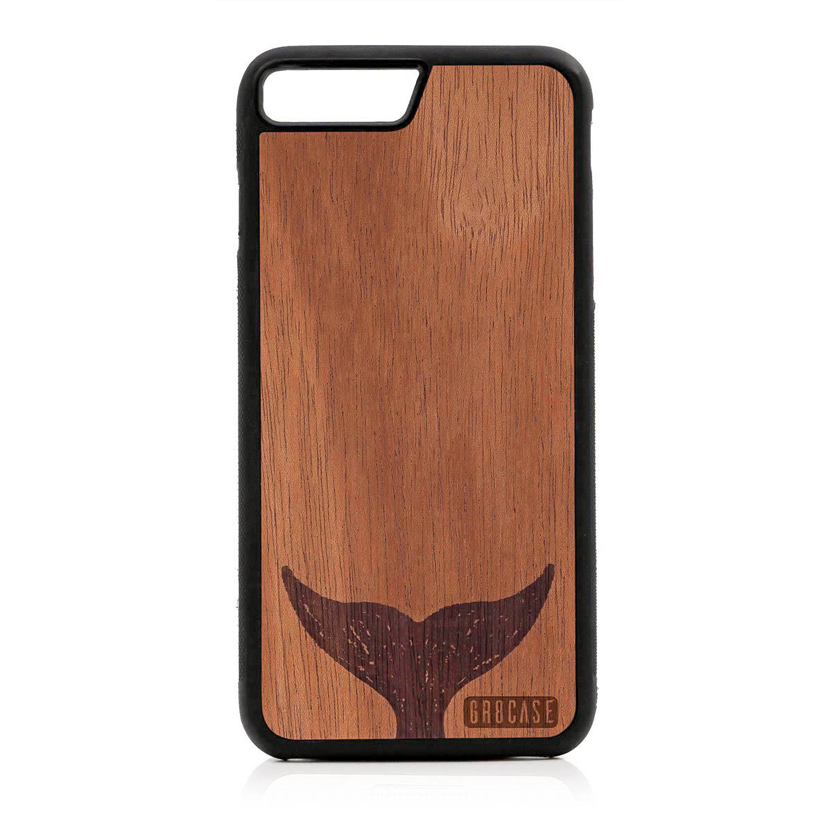 Whale Tail Design Wood Case For iPhone 7 Plus / 8 Plus