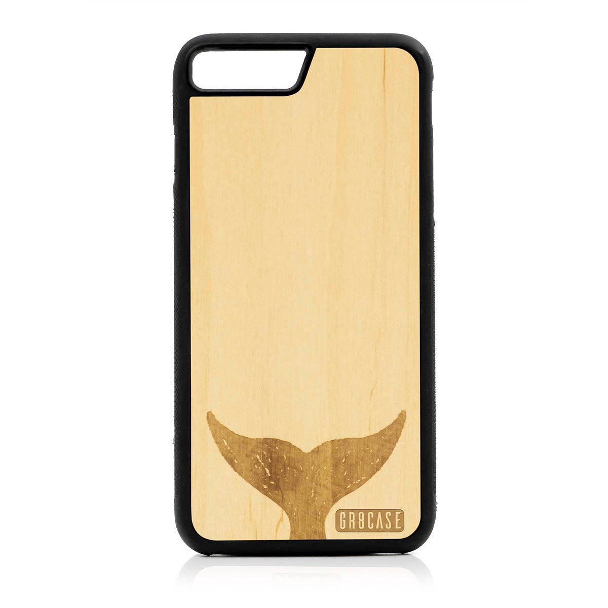 Whale Tail Design Wood Case For iPhone 7 Plus / 8 Plus