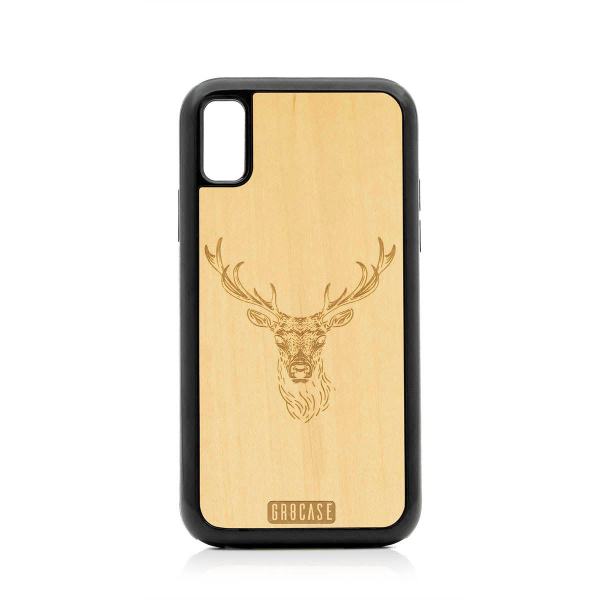 Elk Buck Design Wood Case For iPhone XR by GR8CASE