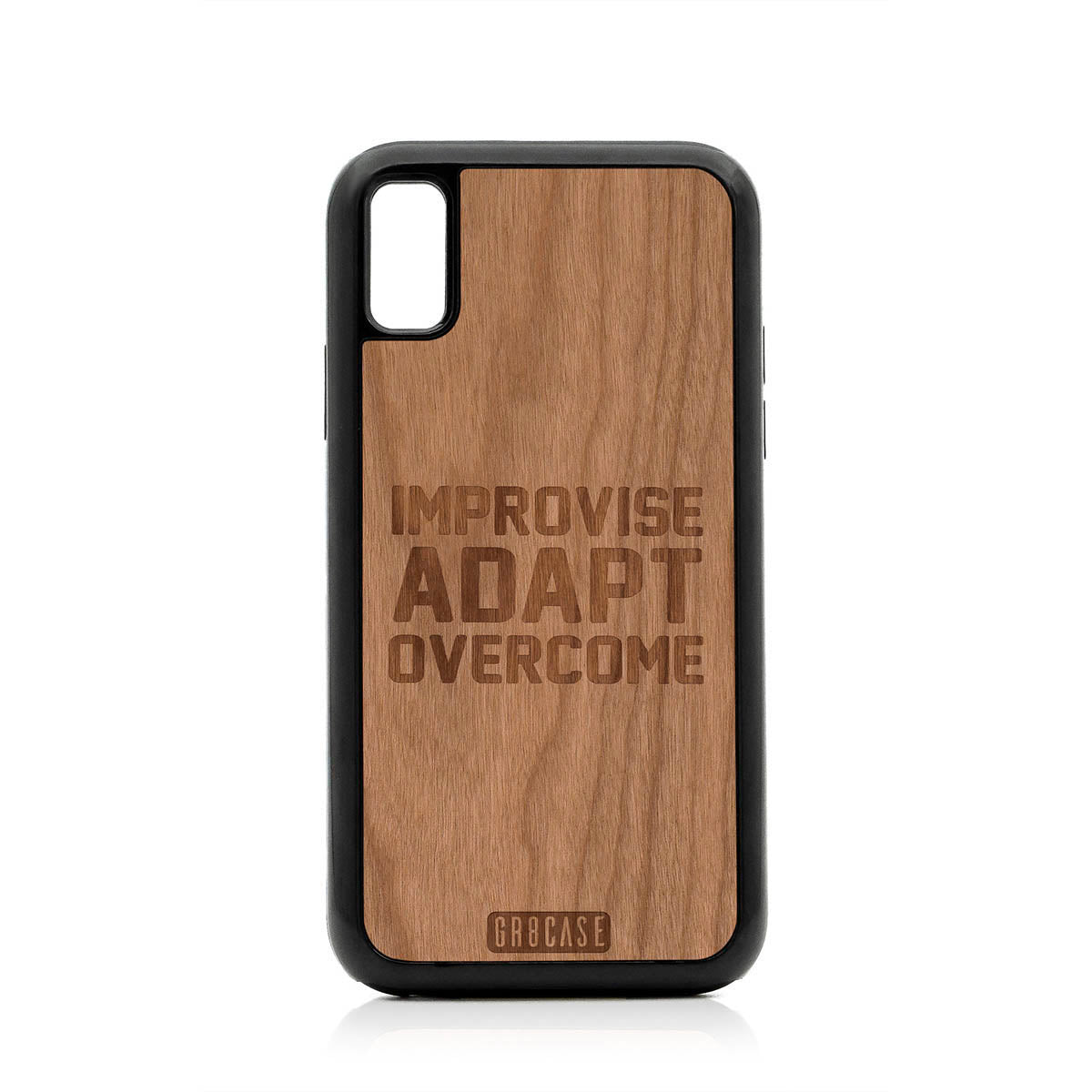 Improvise Adapt Overcome Design Wood Case For iPhone X/XS