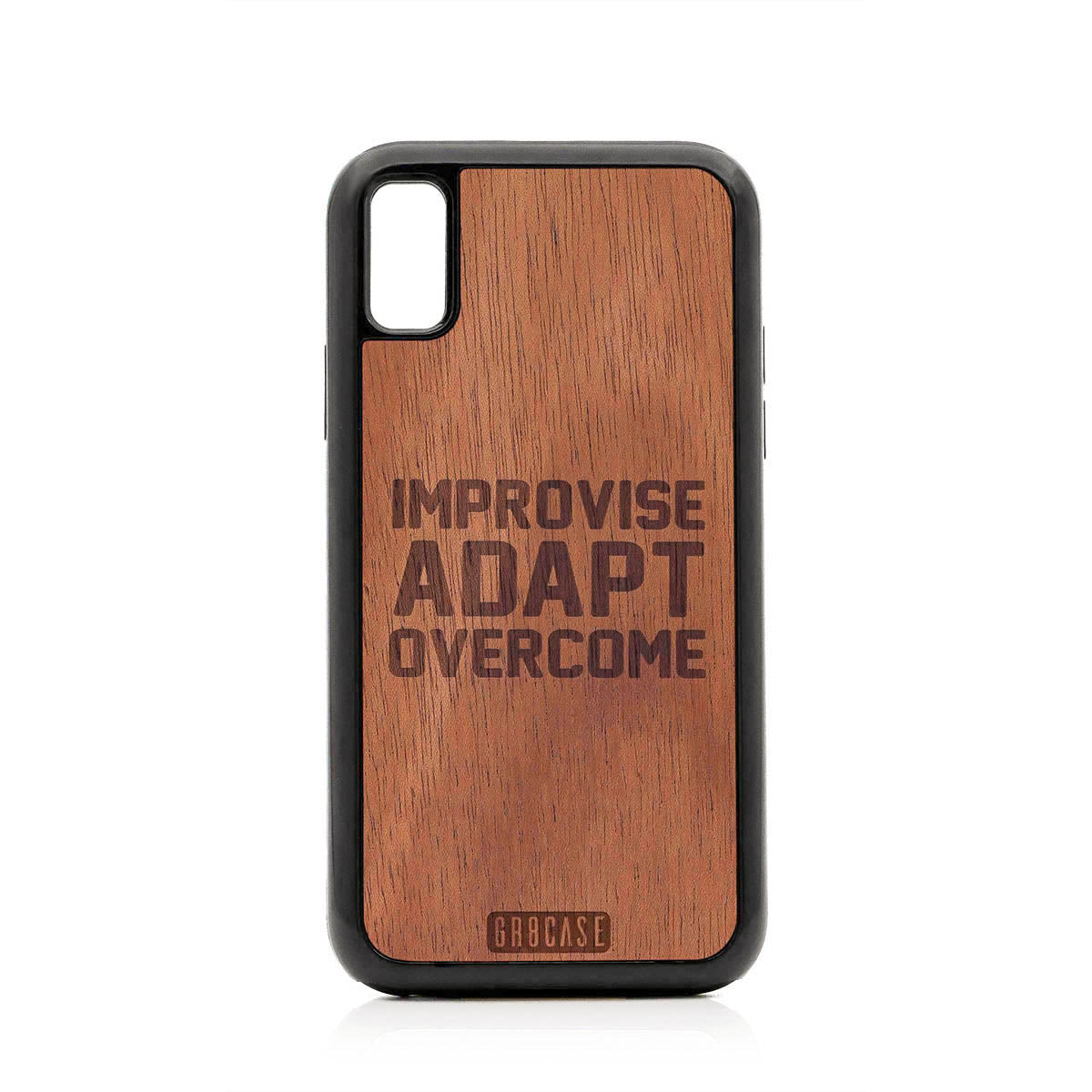 Improvise Adapt Overcome Design Wood Case For iPhone X/XS