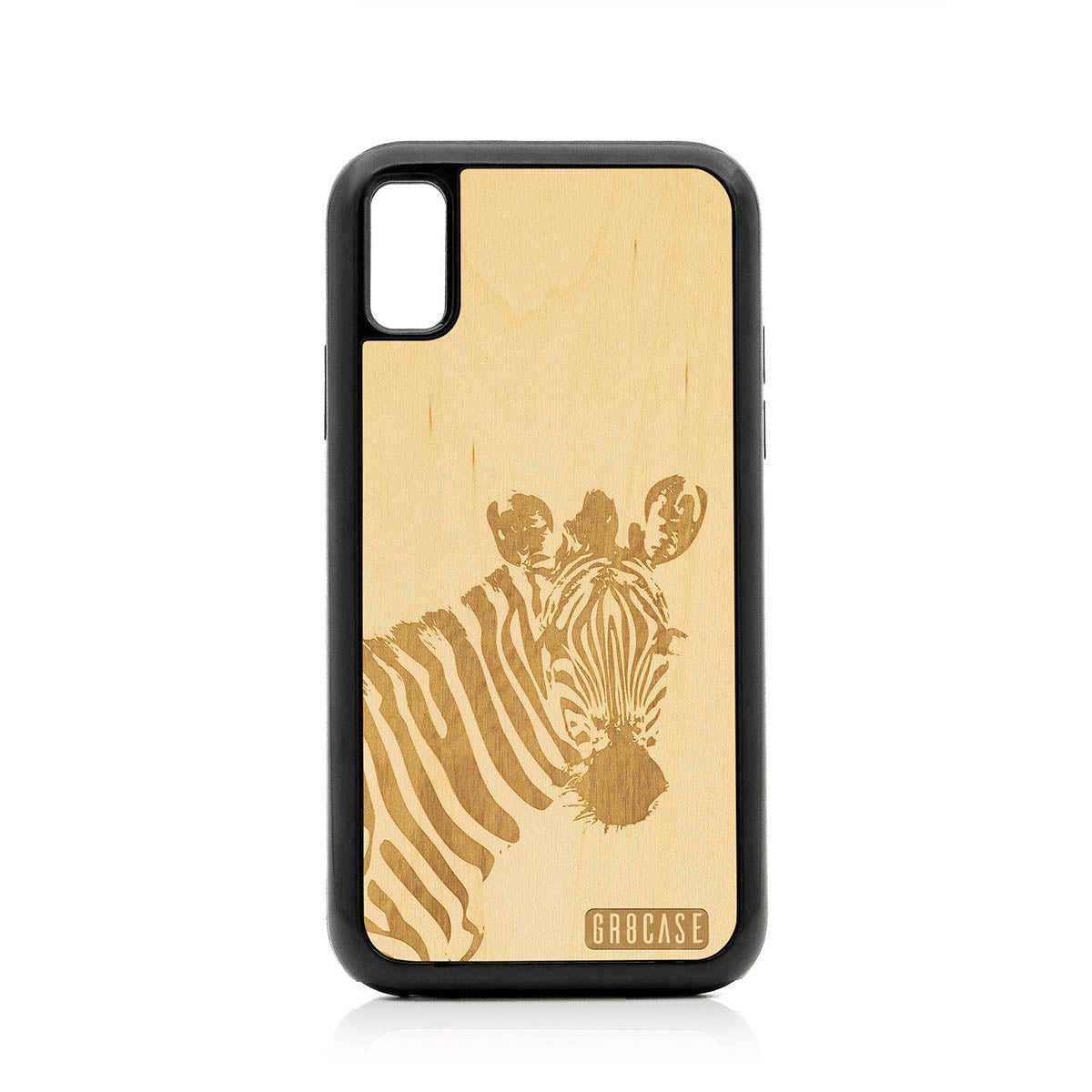 Lookout Zebra Design Wood Case For iPhone X/XS