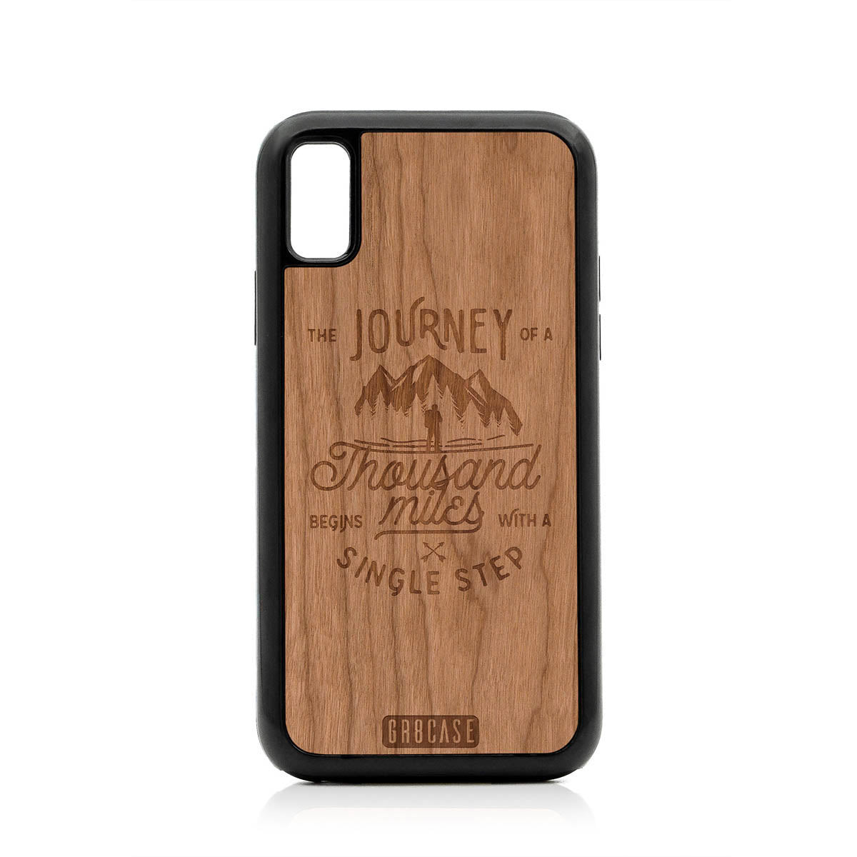 The Journey Of A Thousand Miles Begins With A Single Step Design Wood Case For iPhone X/XS