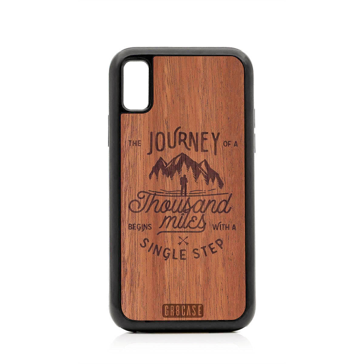 The Journey Of A Thousand Miles Begins With A Single Step Design Wood Case For iPhone X/XS