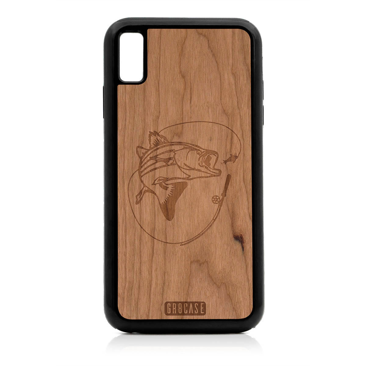 Fish and Reel Design Wood Case For iPhone XS Max by GR8CASE