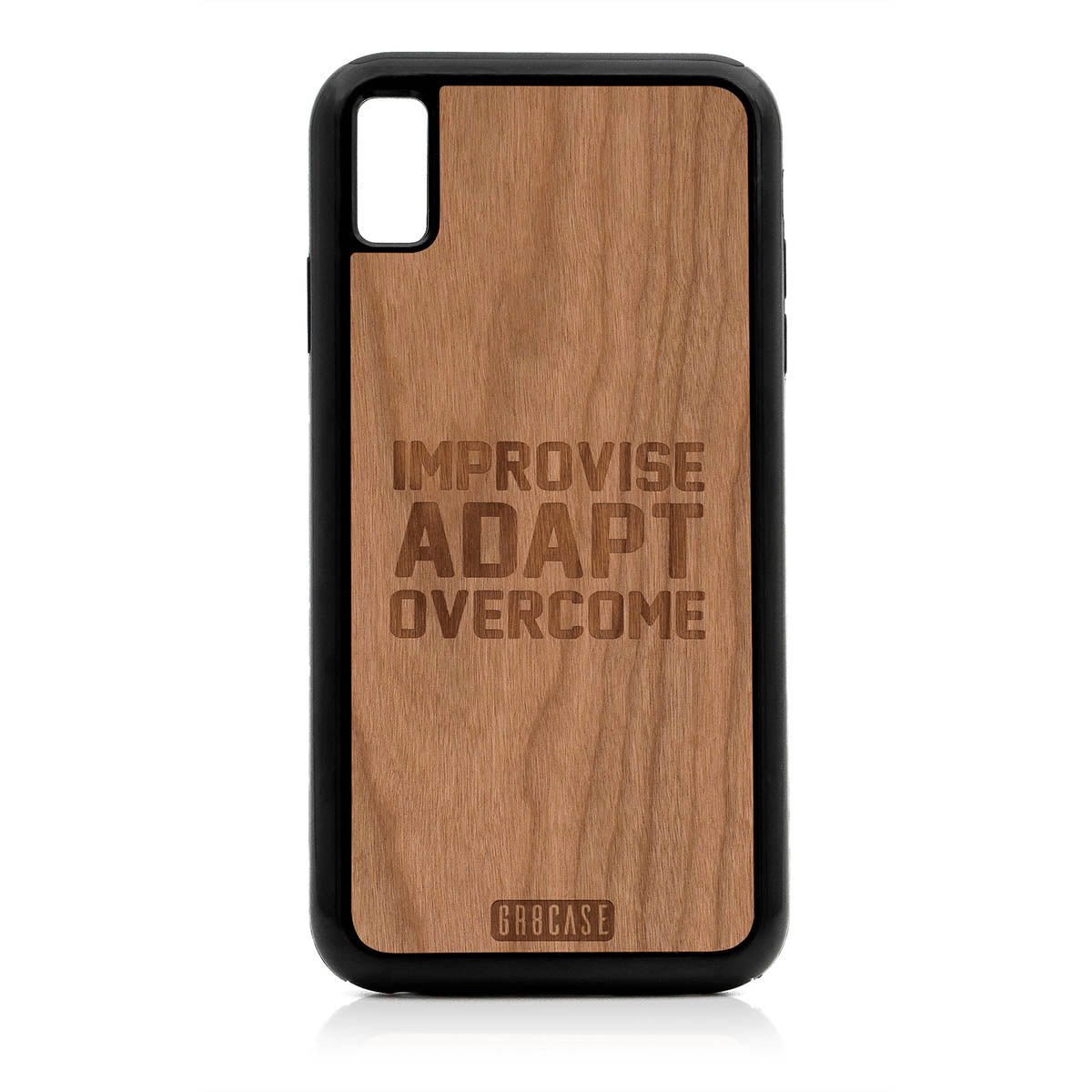Improvise Adapt Overcome Design Wood Case For iPhone XS Max