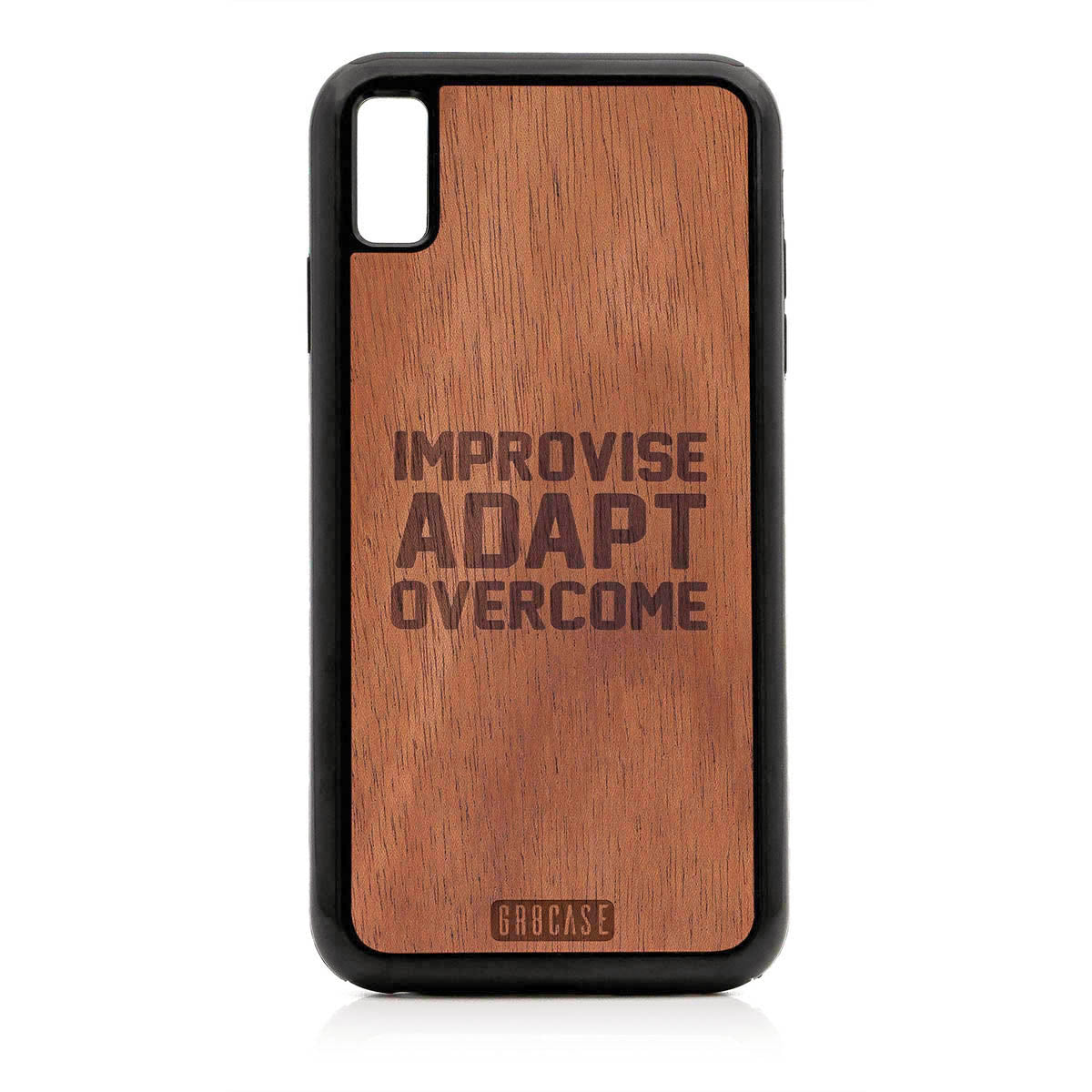 Improvise Adapt Overcome Design Wood Case For iPhone XS Max
