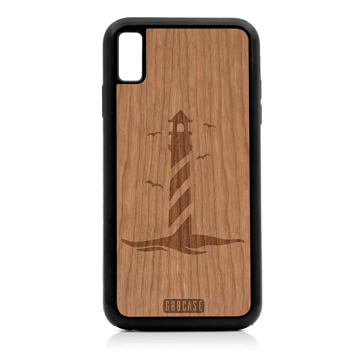 Lighthouse Design Wood Case For iPhone XS Max