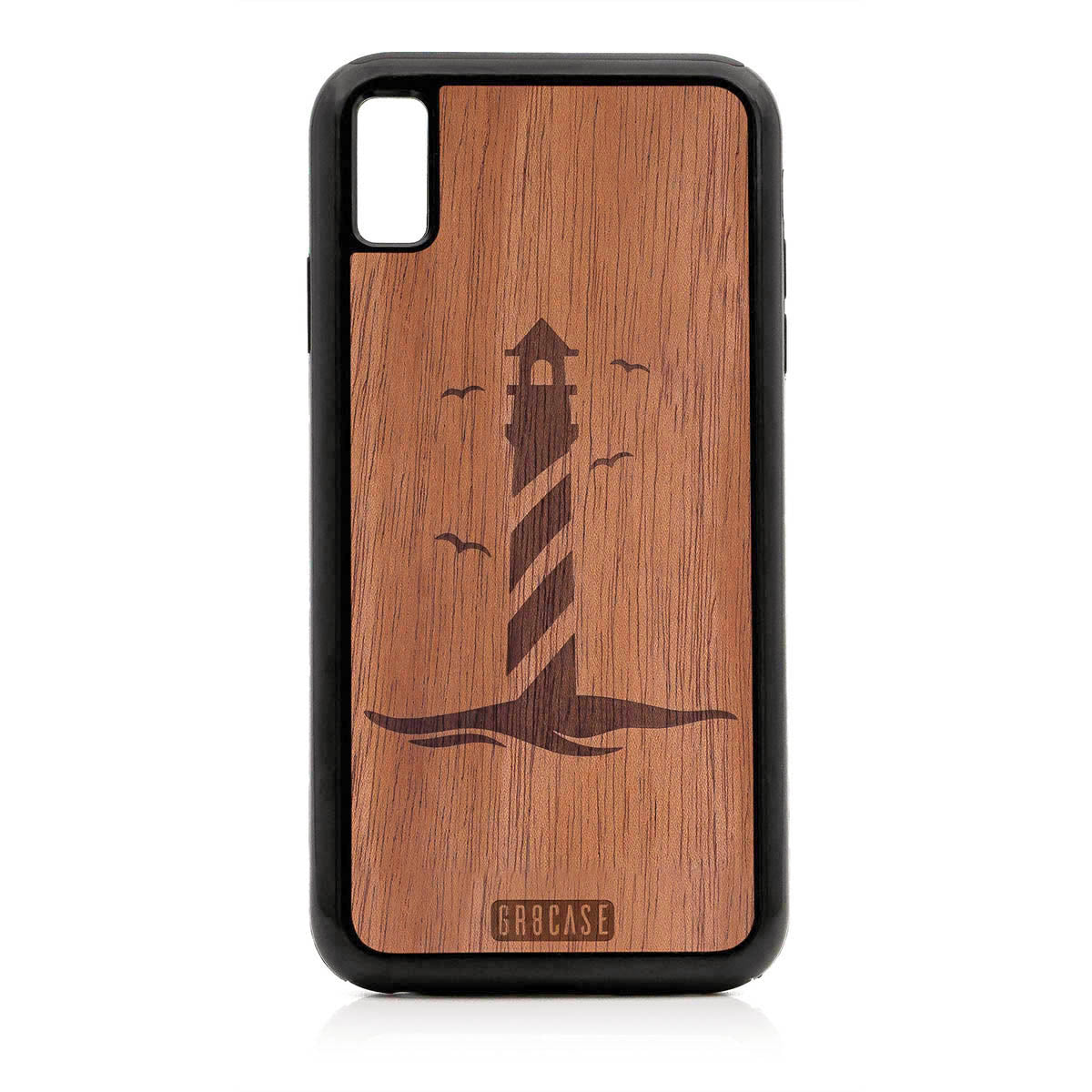 Lighthouse Design Wood Case For iPhone XS Max