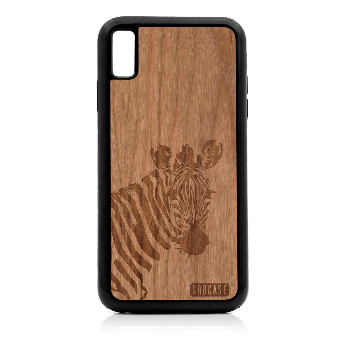 Lookout Zebra Design Wood Case For iPhone XS Max