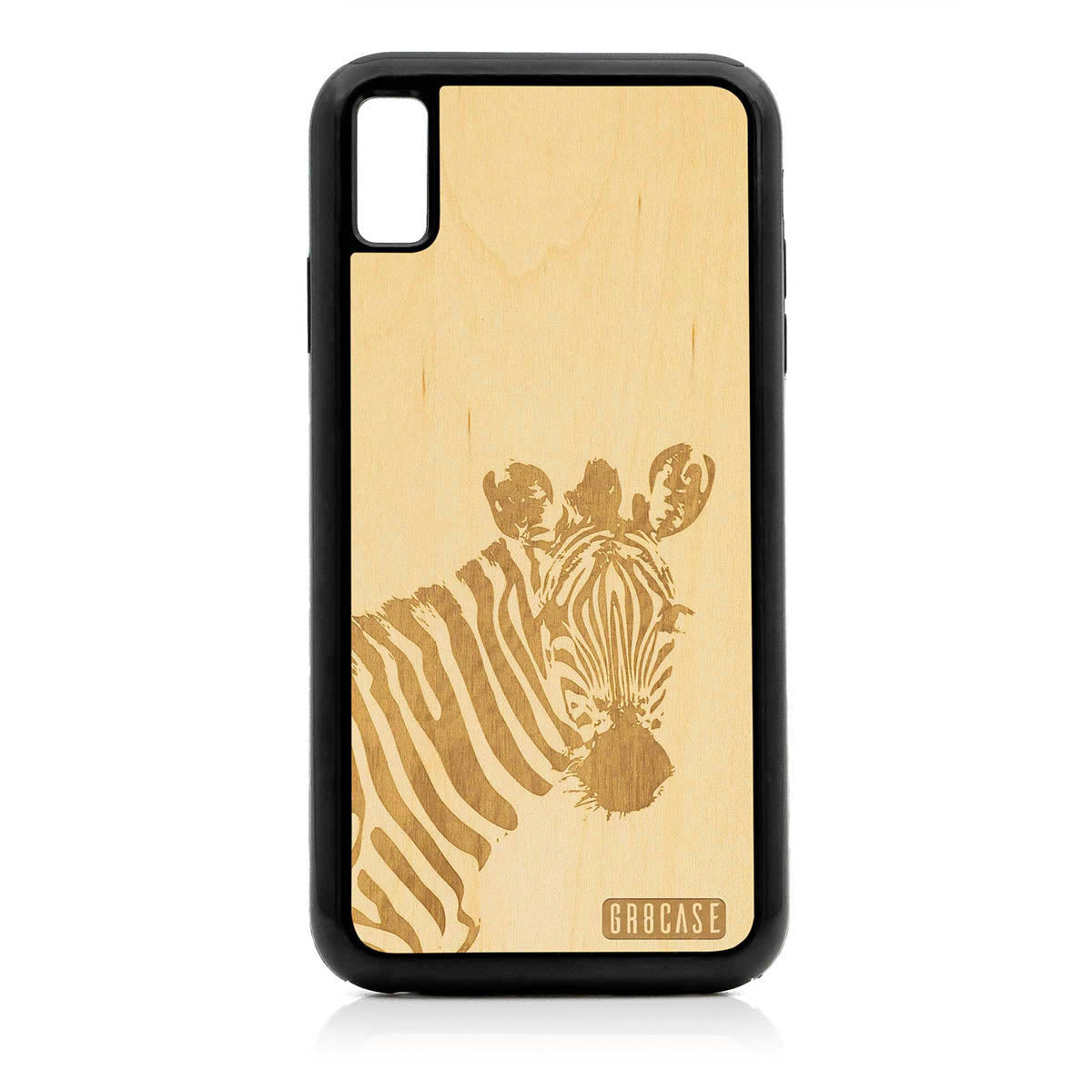 Lookout Zebra Design Wood Case For iPhone XS Max