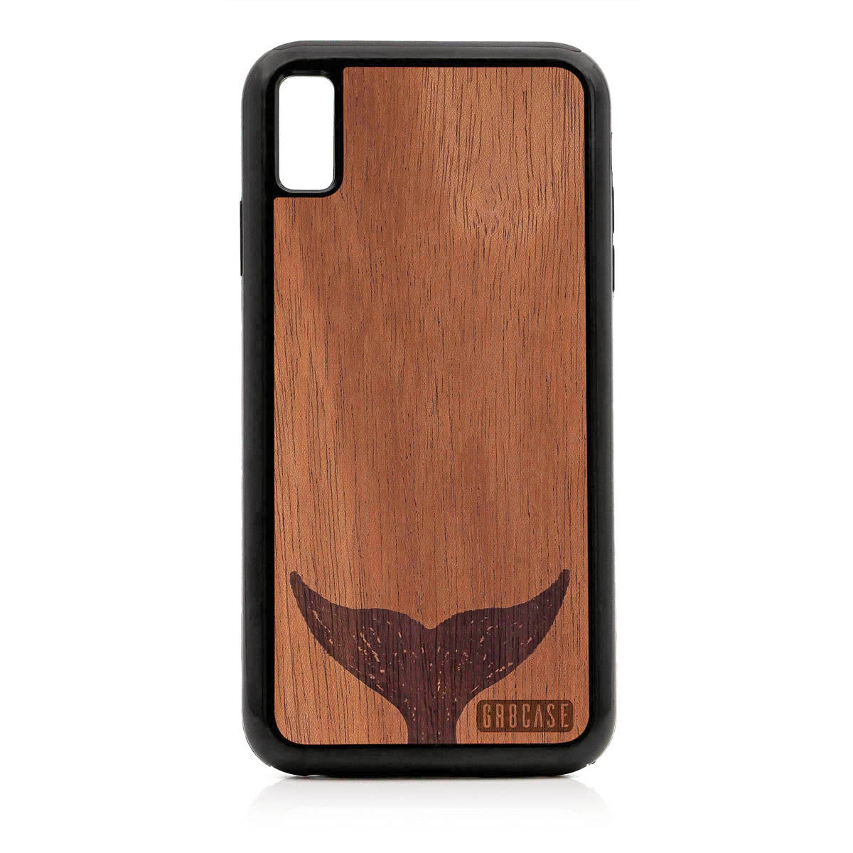 Whale Tail Design Wood Case For iPhone XS Max