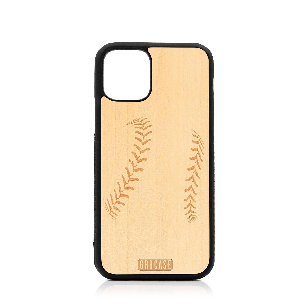 Baseball Stitches Design Wood Case For iPhone 11 Pro by GR8CASE
