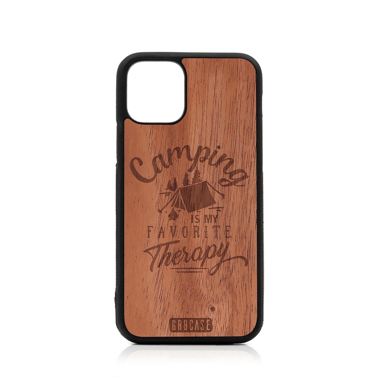 Camping Is My Favorite Therapy Design Wood Case For iPhone 11 Pro by GR8CASE