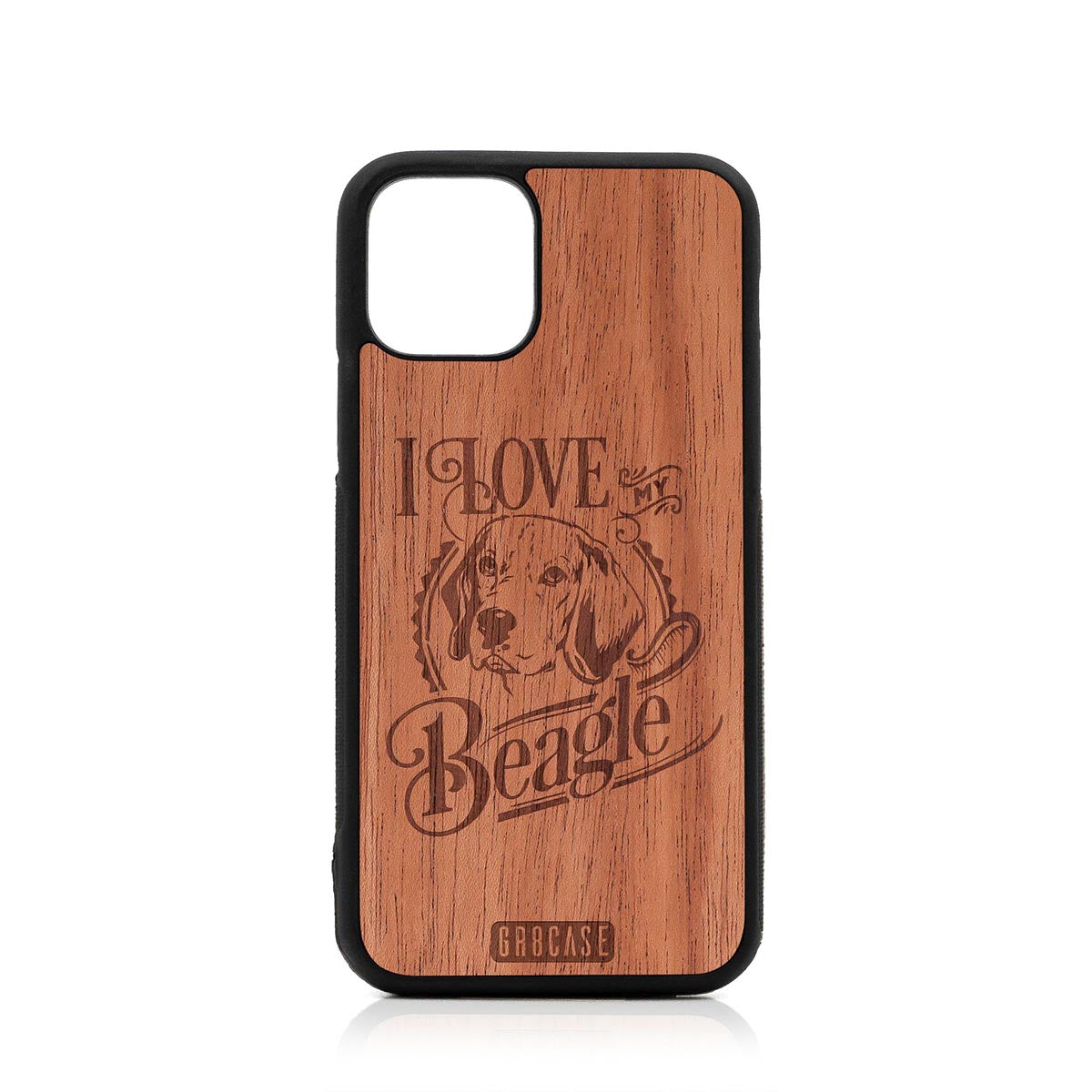 I Love My Beagle Design Wood Case For iPhone 11 Pro by GR8CASE