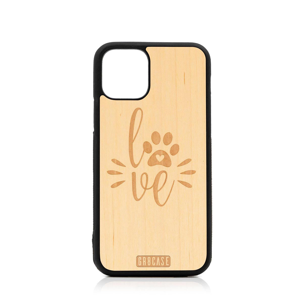 Paw Love Design Wood Case For iPhone 11 Pro by GR8CASE