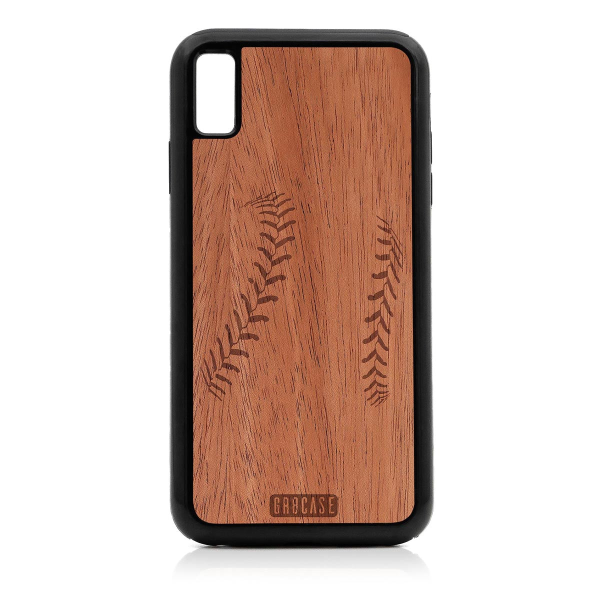 Baseball Stitches Design Wood Case For iPhone XS Max by GR8CASE