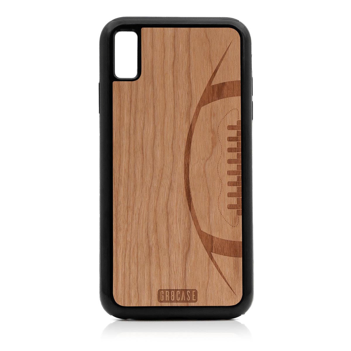 Football Design Wood Case For iPhone XS Max by GR8CASE
