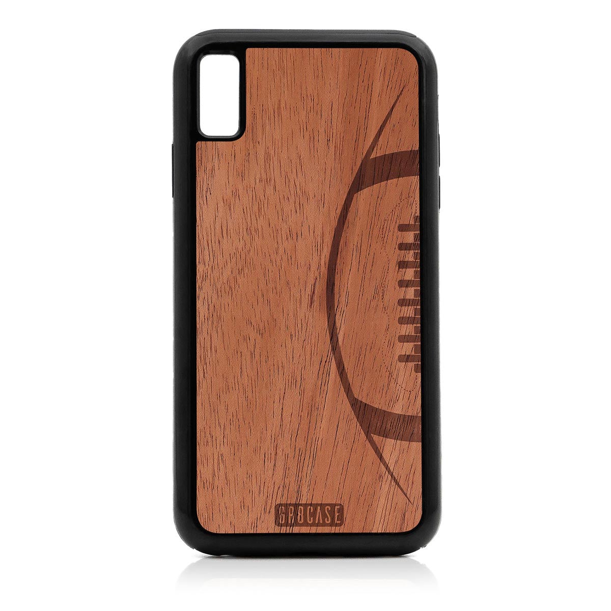 Football Design Wood Case For iPhone XS Max by GR8CASE