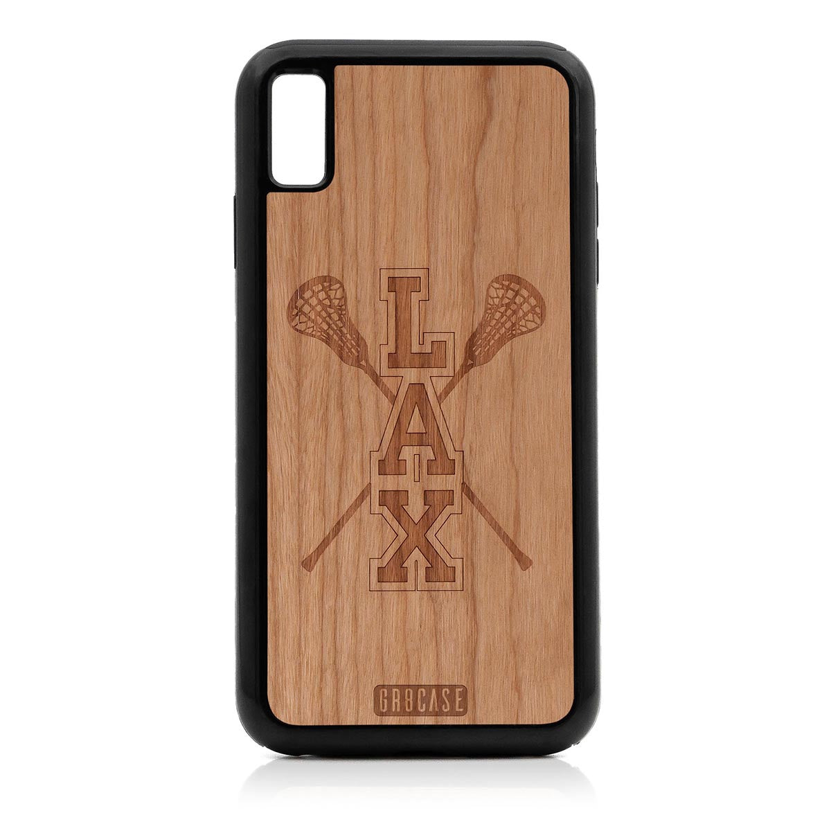 Lacrosse (LAX) Sticks Design Wood Case For iPhone XS Max by GR8CASE