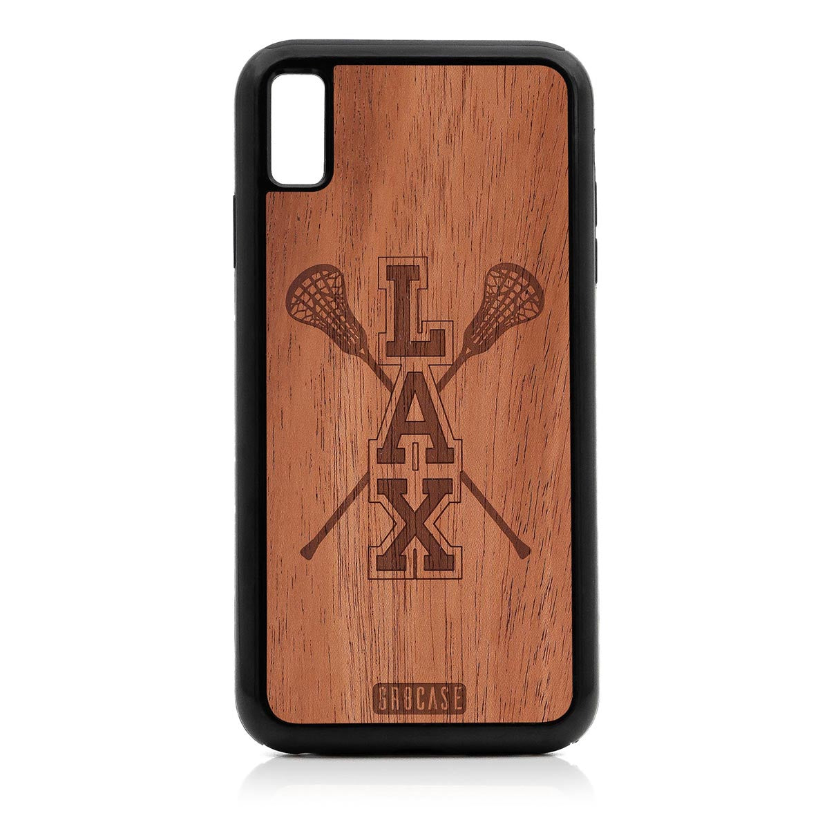 Lacrosse (LAX) Sticks Design Wood Case For iPhone XS Max by GR8CASE