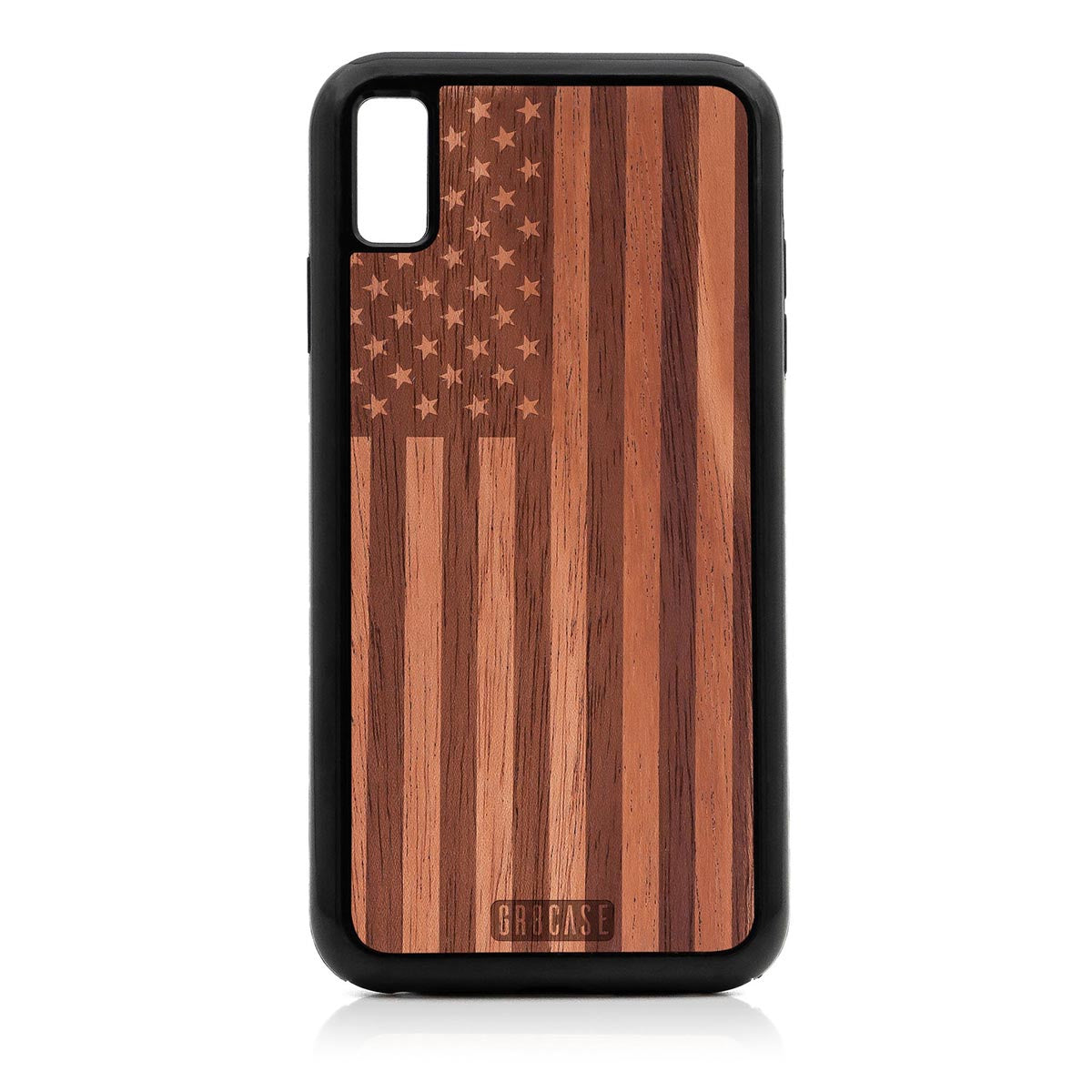 USA Flag Design Wood Case For iPhone XS Max