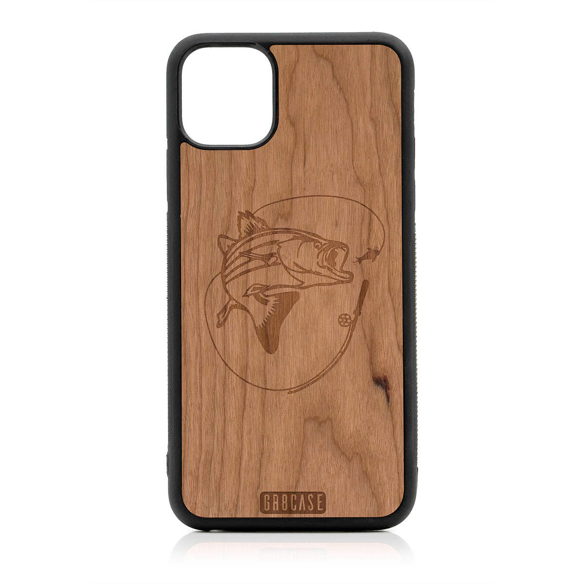 Fish and Reel Design Wood Case For iPhone 11 Pro Max by GR8CASE