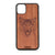 Furry Wolf Design Wood Case For iPhone 11 Pro Max
