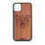 Furry Bear Design Wood Case For iPhone 11 Pro Max