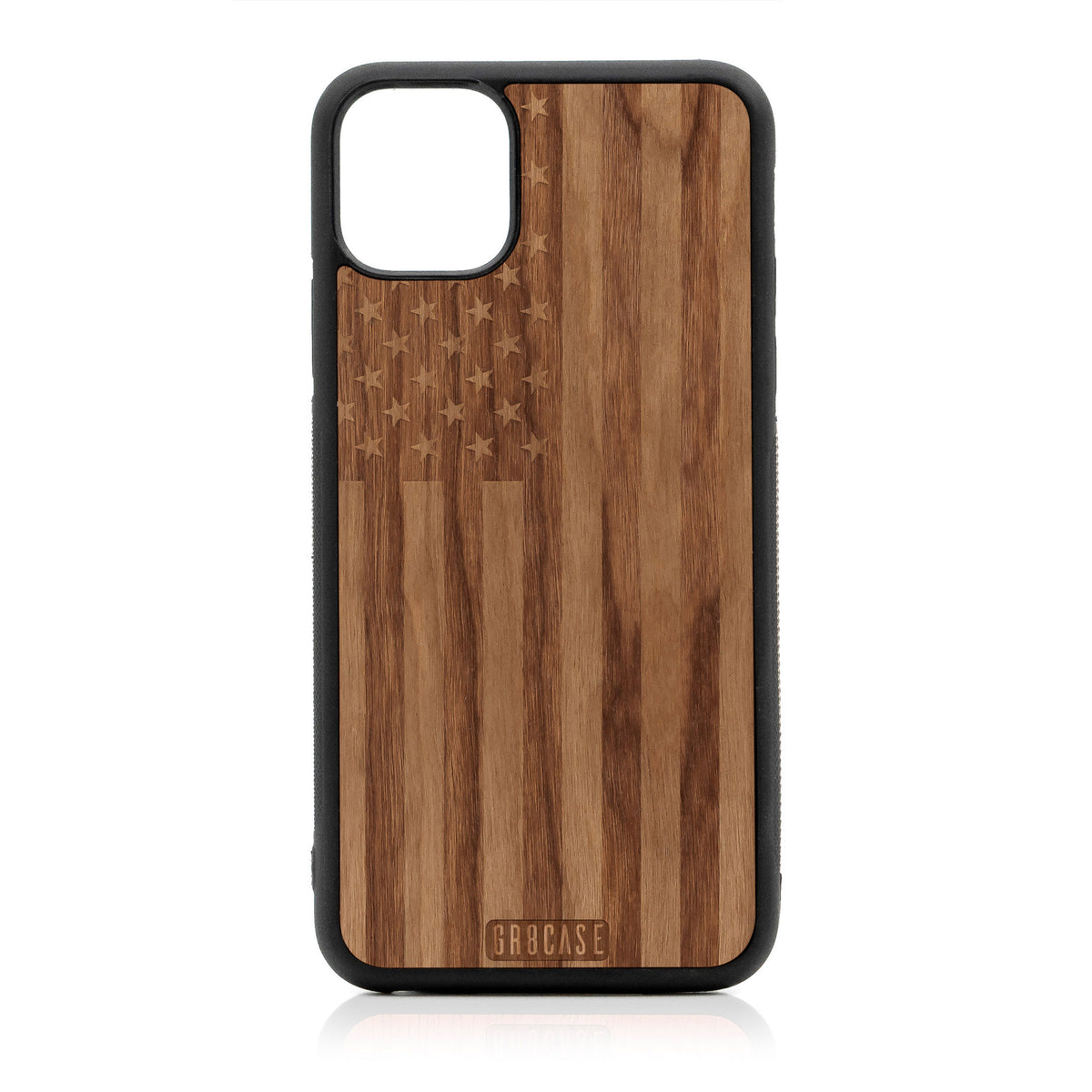 USA Flag Design Wood Case For iPhone 11 Pro Max