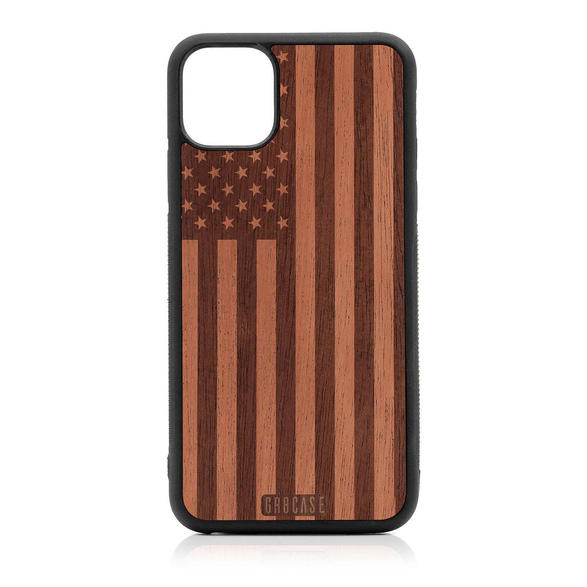 USA Flag Design Wood Case For iPhone 11 Pro Max