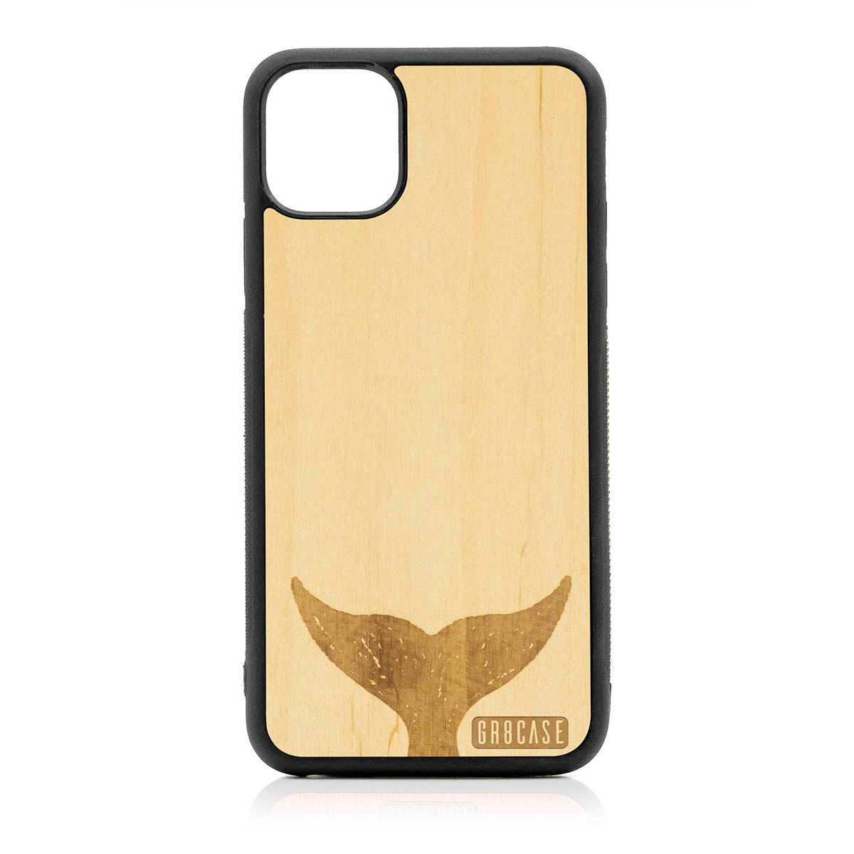 Whale Tail Design Wood Case For iPhone 11 Pro Max